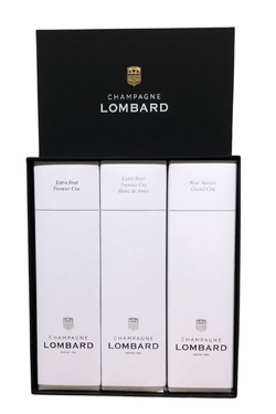 Champagne Lombard Coffret Trilogie Extra Brut 1er Cru, Brut Nature, 1er Cru Bdn
