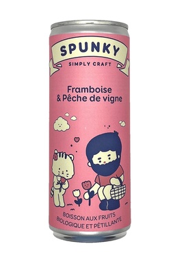 Boisson Naturelle Petillante Spunky Framboise Peche 25cl Bio