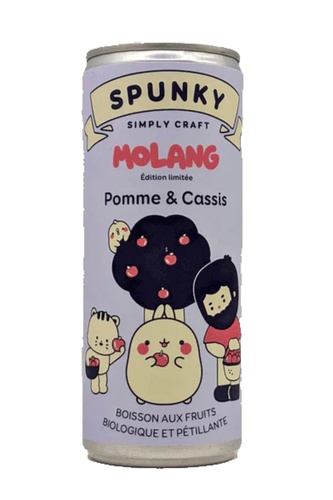 BOISSON NATURELLE PETILLANTE SPUNKY CASSIS POMME 25CL BIO