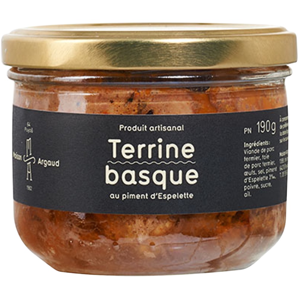 Article Maison Argaud Terrine Basque Bocal 190g